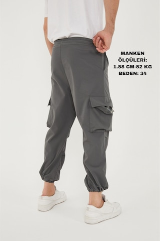 Camp Scoutland Camp550 Outdoor Tactical Kargo Cepli Ayarlanabilir Paçalı Oversize Erkek Jogger Yürüyüş Pantolonu Gri