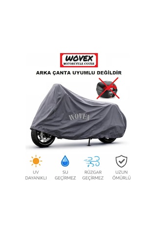 Mutt Hilts 125-250cc İle Uyumlu Motosiklet Brandası,çantasız Model Uyumlu Branda,gri Genel