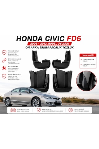 Honda Cıvıc Fd6 2006-2012 Ön Arka Takım Paçalık Tozluk Seti