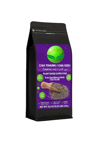 Trend Food Chia Tohumu 250 G Yüksek Lif & Omega 3 İçerikli %100 Bitkisel Süper Gıda Vegan Gluten Free
