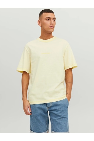 Jack&jones Faded Erkek Sarı Bisiklet Yaka Tişört 12234809-YLW Sarı