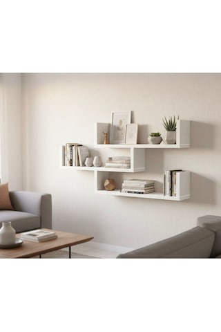Minimalist Duvar Rafı Beyaz