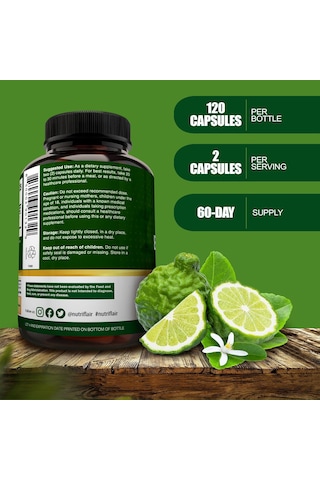 Nutriflair Organic Citrus Bergamot 1400mg 120 Caps Aromasız