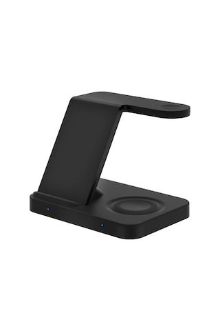 Maiyame F15 Siyah 3'ü 1 Kablosuz Şarj Cihazı - Telefon, Kulaklık, Saat İçin 15w Maksimum Hız -  Ve Samsung Uyumlu