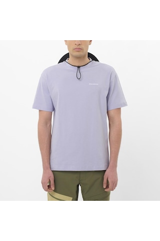 Salomon Chest Logo Relaxed Erkek Tişört Cosmic Sky Lc2686800 Mor