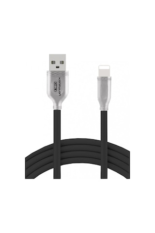 Konfulon - 303 - S48 Lightning Kablo İphone Uyumlu 1m 3a - Csmo-tex - - Siyah