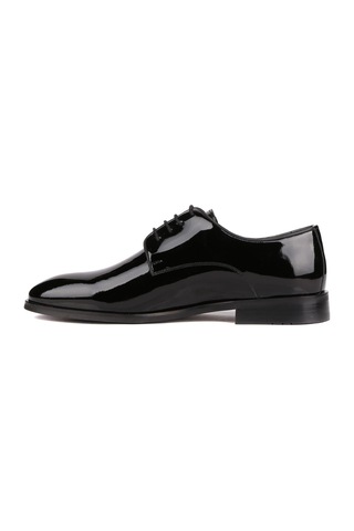Shoetyle - Siyah Rugan Deri Bağcıklı Erkek Klasik Ayakkabı 250-2239-1232 Siyah