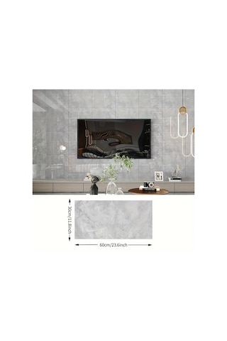 Kenpazar Gri Mermer Desenli Alüminyum Plastik Duvar Sticker