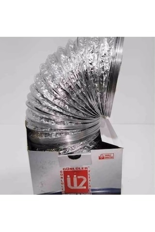 Ø 127 Mm - 2 Mt Alüminyum Telli İzolesiz Esnek Hava Kanalı - Davlumbaz Ve Aspiratör Borusu 2 Mt