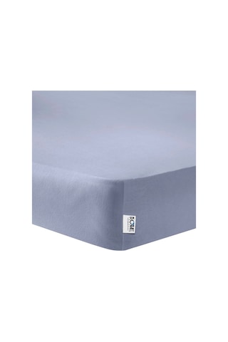 Penye Lastikli Çarşaf, Çift Kişilik , Açık Gri, %100 Pamuk Örme Kumaş, 130 Gr/m² Açık Gri