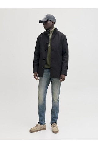 Jack & Jones Jack&jones Jjedetroıt Coat Styd Aw25 Erkek Kaşe Kaban Siyah