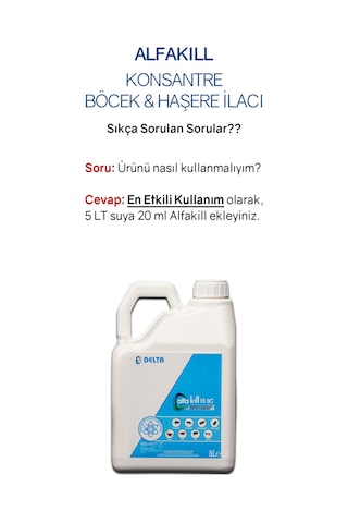 Alfakill 15 Sc 5 Litre Konsantre Ve Haşere