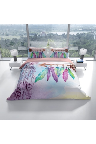 Cattleya Sleep 3D Pamuk Saten Çift Kişilik Nevresim Takımı