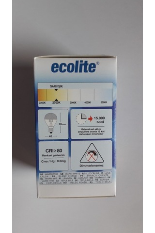 Ecolite Crow Sılver 4W E14 Aynalı Led Top Ampul