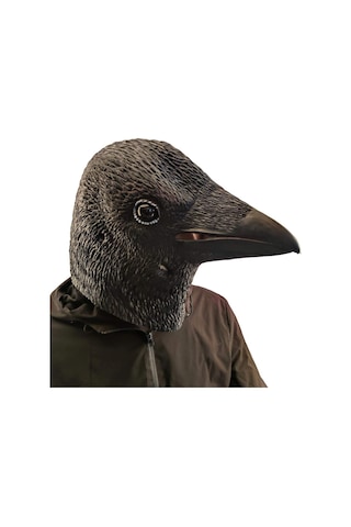 Qianfan Karga Maskesi Kuş Siyah Hayvan Lateks Tam Kafa Gerçekçi