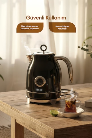 Fressi FR-KT05 1.7 L Isı Göstergeli Retro Kettle