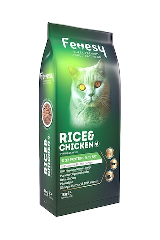 Fevesy Tavuk & Pirinçli Yetişkin Kedi Maması 1 KG
