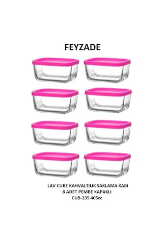Feyzade Cube Kahvaltılık Saklama Kabı Seti 8 Adet 405cc Cub-235 Karışık Feyzade Cube Kahvaltılık Saklama Kabı Seti 8 Adet 405cc Cub-235 Karışık