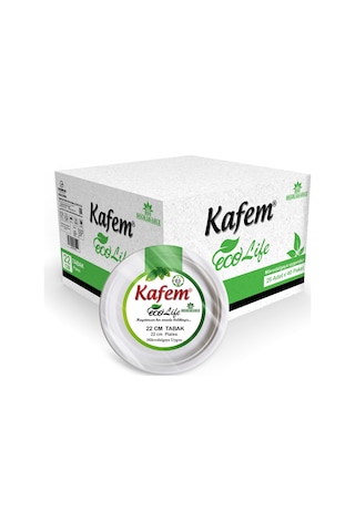 Kafem Ekolojik Karton Tabak 22 CM 25 li x 40 Paket (Koli)