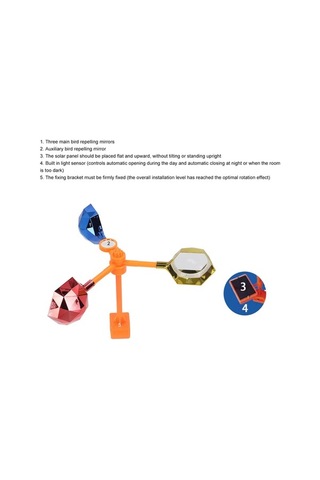 Pazly 360 Döner Rüzgarlı Kuş Kovucu - Bahçe, Havaalanı, Tarla, Kuş Engelleme