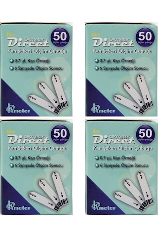 Okmeter Direct Şeker Ölçüm Stribi 4 x 50'li