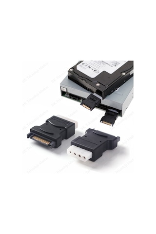BK Teknoloji 4 Pin Molex Pc Ide Dişi To 15 Pin Sata Erkek Güç Adaptörü