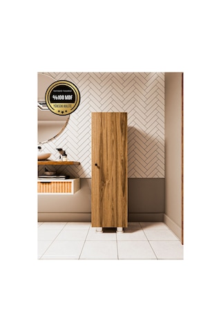 Elox Banyo Dolabı Raflı Farklı Tasarım Ceviz