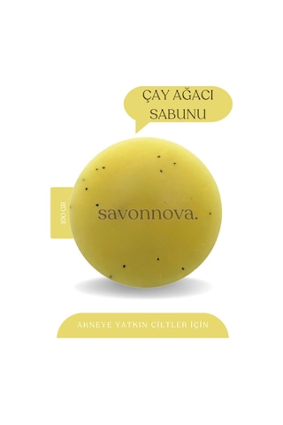 Aktif Akne Ve Sivilceler Için Doğal Çay Ağacı Sabunu Katkısız Sabun 100gr