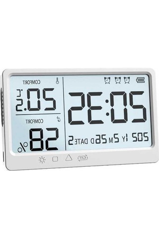 Dancemonkey Geek Elektronik Sıcaklık Nem Ölçer Termometre - Beyaz