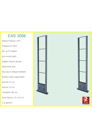 Eas 3006 Mağaza Ürün Koruma Alarm Sistemi Rf 8.2 Mhz