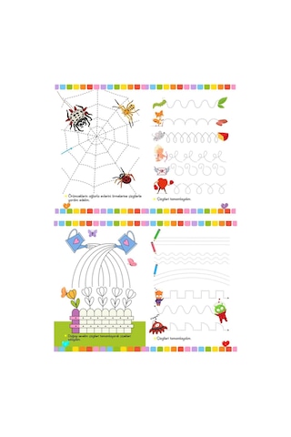 Harika Kitap 4 - 6 Yaş Okul Öncesi Çizgi Çalışmaları Seti 5 Kitap
