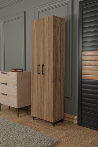 Ae-3085 Selen Atlantik Çam Ayakkabılık, 7 Raflı, Ayaklı, 2 Kapakl Atlantik Çam