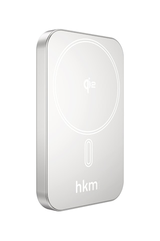 Mag Q-Elite Wireless 5.000 Mah 20W Qi2 Magsafe Uyumlu Manyetik Kablosuz Ince Powerbank Gümüş Renk