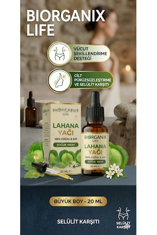Life %100 Saf Lahana Yağı - Selülit Karşıtı Ve Sıkılaştırıcı Bakım Yağı
