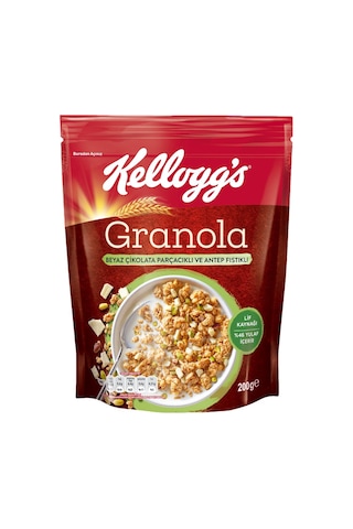 Kellogg's Çikolata Parçacıklı Fındık + Karışık Meyveli + Antep Fıstıklı Beyaz Çikolata Granola Seti 3'lü