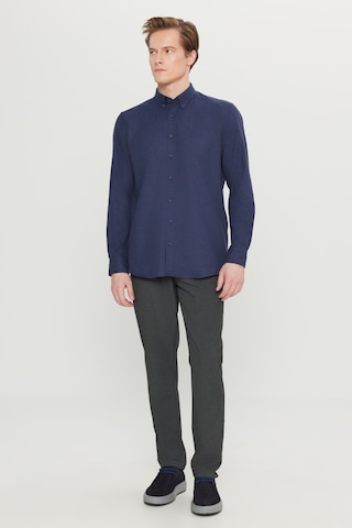 Altınyıldız Classıcs Erkek Lacı Pamuklu Slim Fit Dar Kesim Düğmeli Yaka Diagonal Desenli Flanel Gömlek