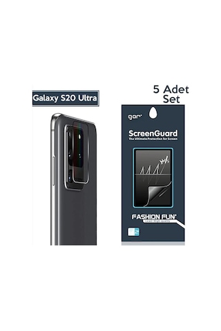 Northcity Samsung Uyumlu Galaxy S20 Ultra Kamera Lens Koruyucu 5 Adet - Darbe Emici, Kabarcıksız Uygulama Ve Çizilmeye Dayanıklı