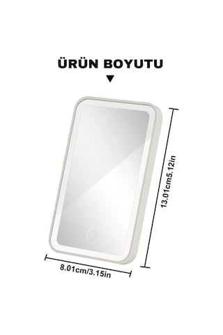 Araç İçi Işıklı Makyaj Aynası 3 Seviye Işık Ayarı Dokunmatik Hd Ayna Güneşlik Masaüstü Işıklı Ayna