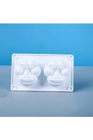 Fastbuy Silikon Paskalya Tavşanı Kek Kalıbı, 2'li Izgara Mus, Kedi Pençesi Tasarımı, Fırınlanabilir, Çok Renkli, Ev Yapımı P Çok Renkli