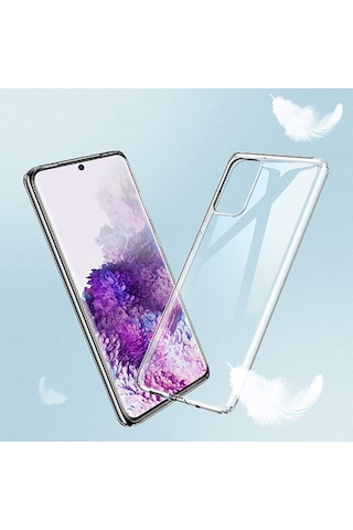 Noktaks - Samsung Galaxy S20 Uyumlu - Kılıf Şeffaf Soft Slim Fitt Süper Silikon Kapak - Şeffaf