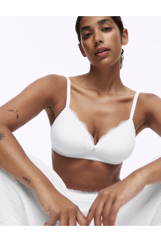 Marks & Spencer Jasmine Dantelli Desteksiz Full Cup Sütyen T33003008 Beyaz