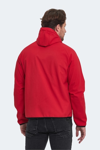 Slazenger Rangı Erkek Kapüşonlu Kırmızı Mont & Kaban Kırmızı