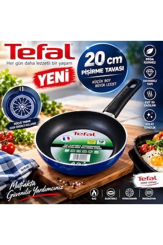 Tefal 20 Cm Mavi Pişirme Tavası Tefal 20 Cm Mavi Pişirme Tavası