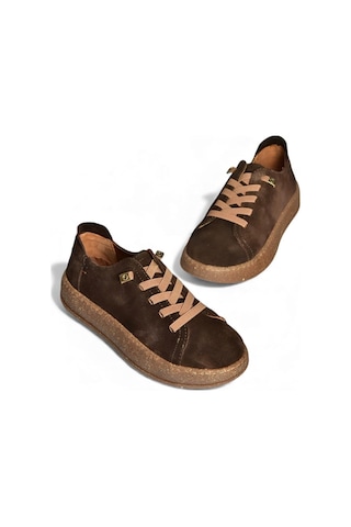 Fox Shoes V999060502 Kahverengi Hakiki Deri Süet Kadın Spor Ayakkabı Sneakers Kahverengi
