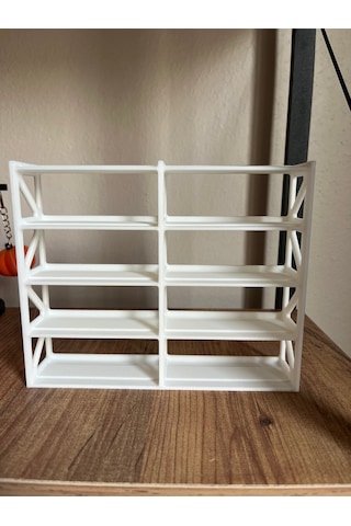 Hot Wheels Uyumlu 10 Araçlık Stand 1/64 Beyaz