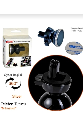 Carub Oto Telefon Tutucu Izgaraya Geçmeli Mıknatıslı 360
