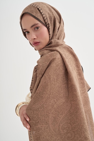 Carell Elenora Monogram Floş Şal Vizon Çok Renkli