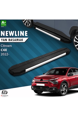 S-dizayn Citroen C4 X Newline Krom Yan Basamak 183 Cm 2022 Üzeri