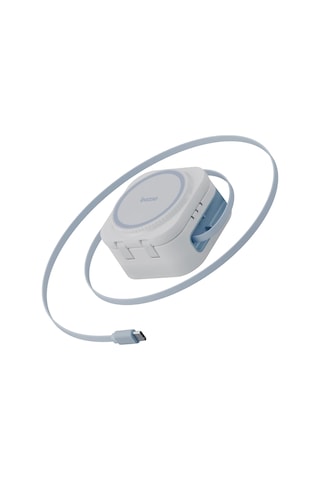 X Bazic Gomag Station Mini 3in1 Katlanabilir - 15w Telefon Saat Masaüstü Hızlı Şarj Standı - Beyaz