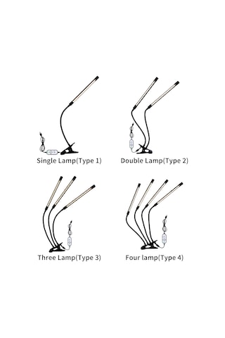 Gajeena Usb Çift Başlı Led Bitki Işığı: Tam Spektrum, 5 Parlaklık Seviyesi, 4/8/12saat Zamanlayıcı, Ip66 Su Geçirmez, 360 Esnek Boyun Diğer
